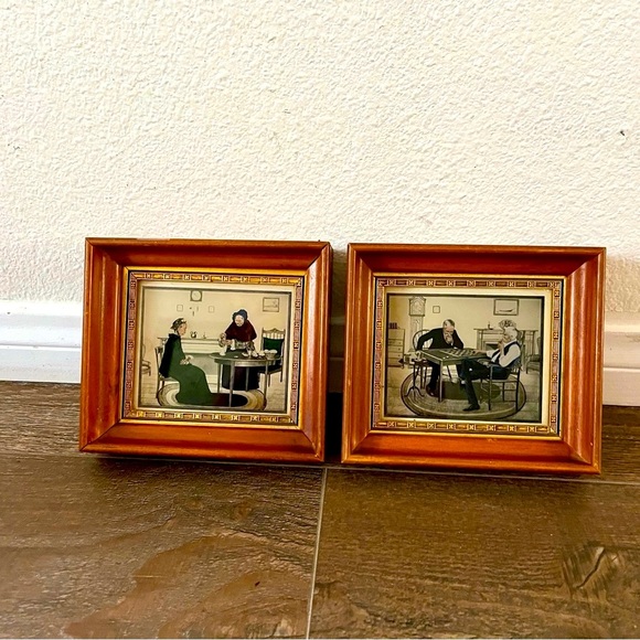 Vintage Framed Art Prints Set of Two by Terletzky - Picture 10 of 10